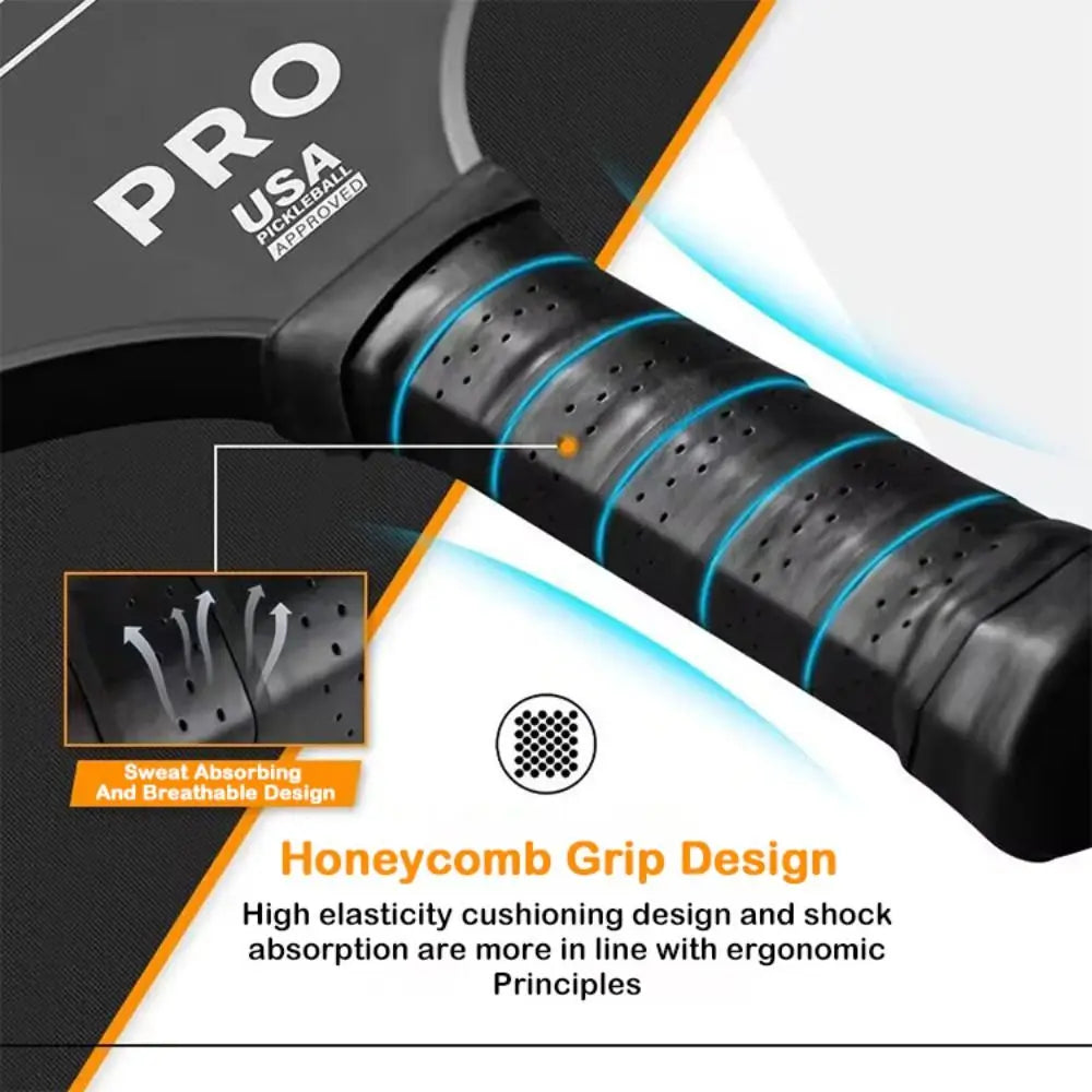 Durable T700 Pickleball Paddle 16MM Carbon Fiber Pickle Ball Paddle USAPA Approved Lightweight Professional Game Supplies