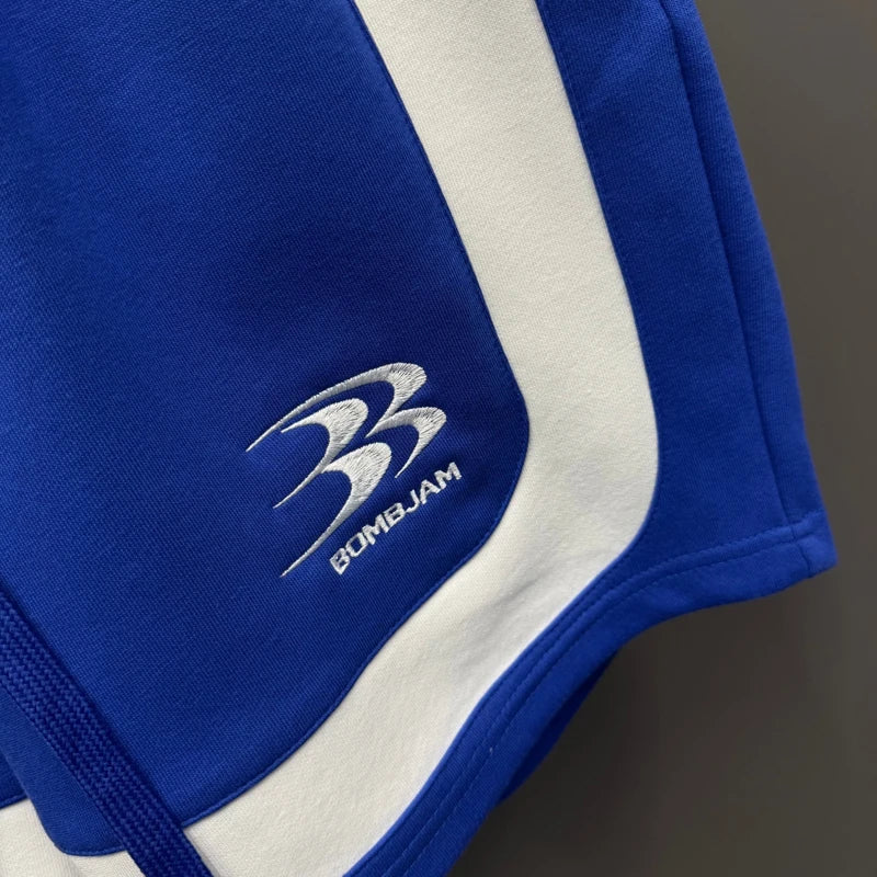 Splice Color Stripe Quick Dry Basketball Shorts Men Women Summer Loose Sports Drawstring Black Blue Sports Shortpants