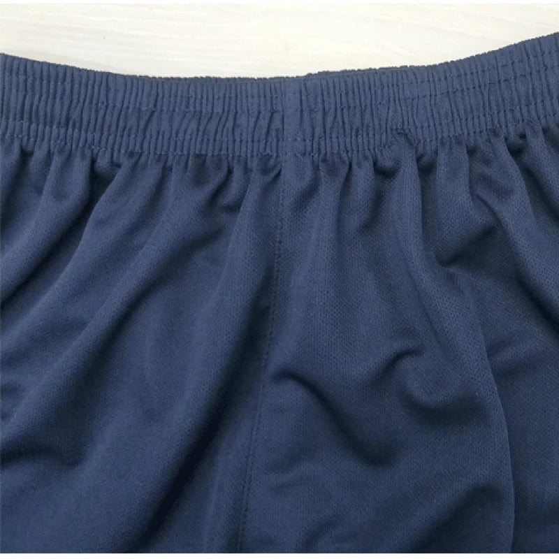 Men's Football Running Shorts Quick-drying Fitness Black Double Layer Shorts New Sport Workout Training Short Pants﻿