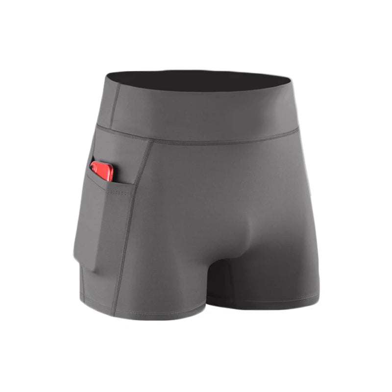 Men's Basic Quick Dry Sport Shorts Solid Color Breathable Moisture Wicking Athletic Boxer Briefs for Running Workout Fitness