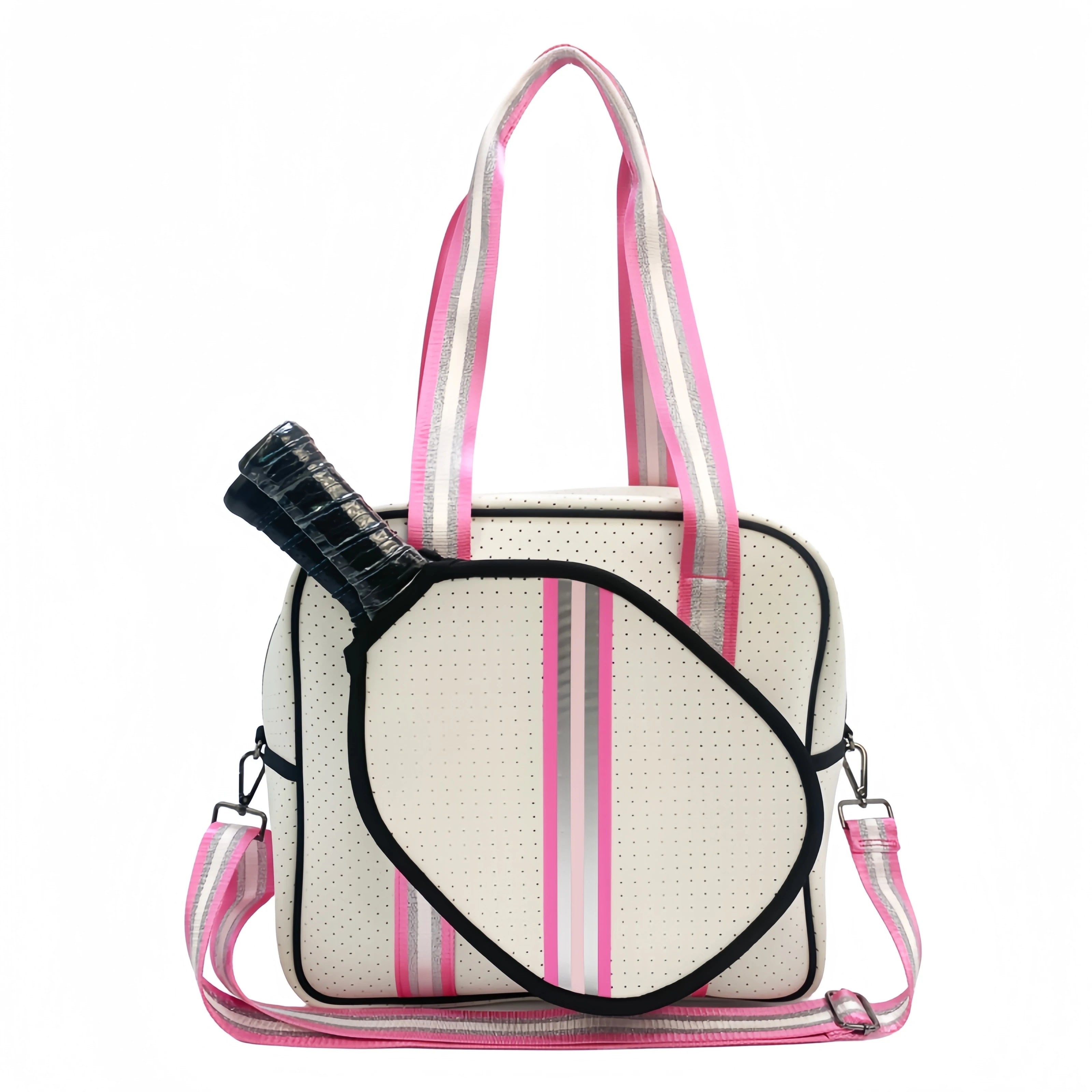 Neoprene Pickleball Bag for Women Quilted Puffer Pickleball Paddle Bag Pickle ball Racquet Bag  Large Pickleball Racket Sling