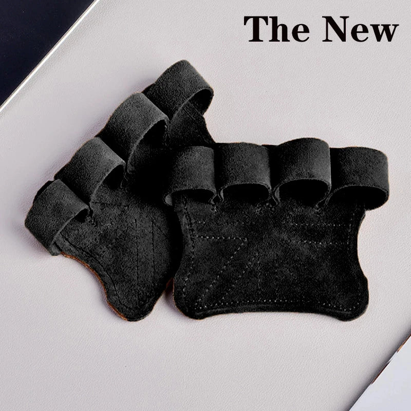 Leather Weight Lifting Training Gloves Palm Protection Women Men Fitness Sports Gymnastics Grips  Pull Ups Weightlifting Workout
