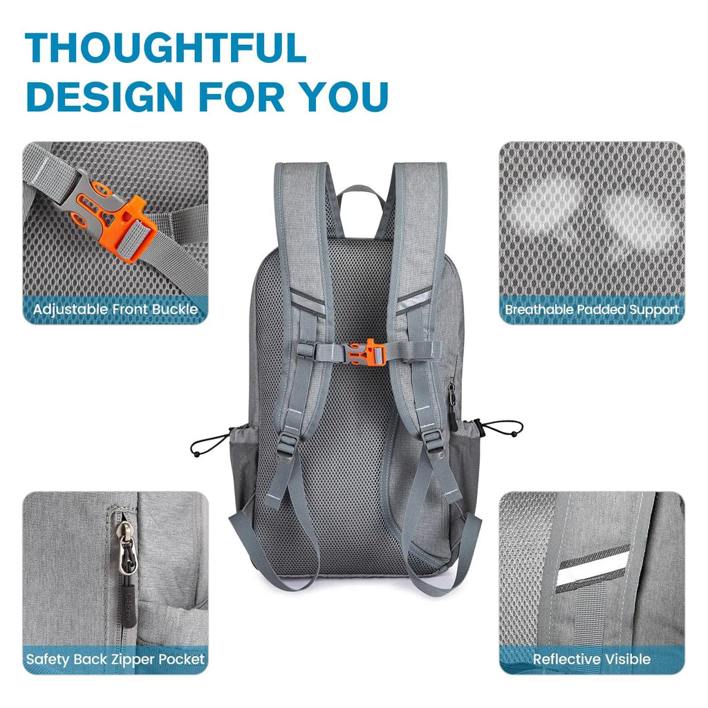 Sac à dos portable pour raquettes de pickleball, grande capacité, avec veilleuse intégrée, idéal pour la randonnée et les sorties.