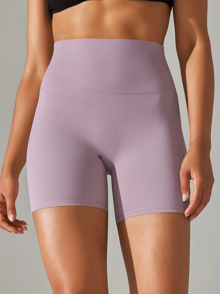 Short de sport pour femme, legging de yoga, short de fitness taille haute, anti-squat, séchage rapide, idéal pour le cyclisme et la salle de sport.