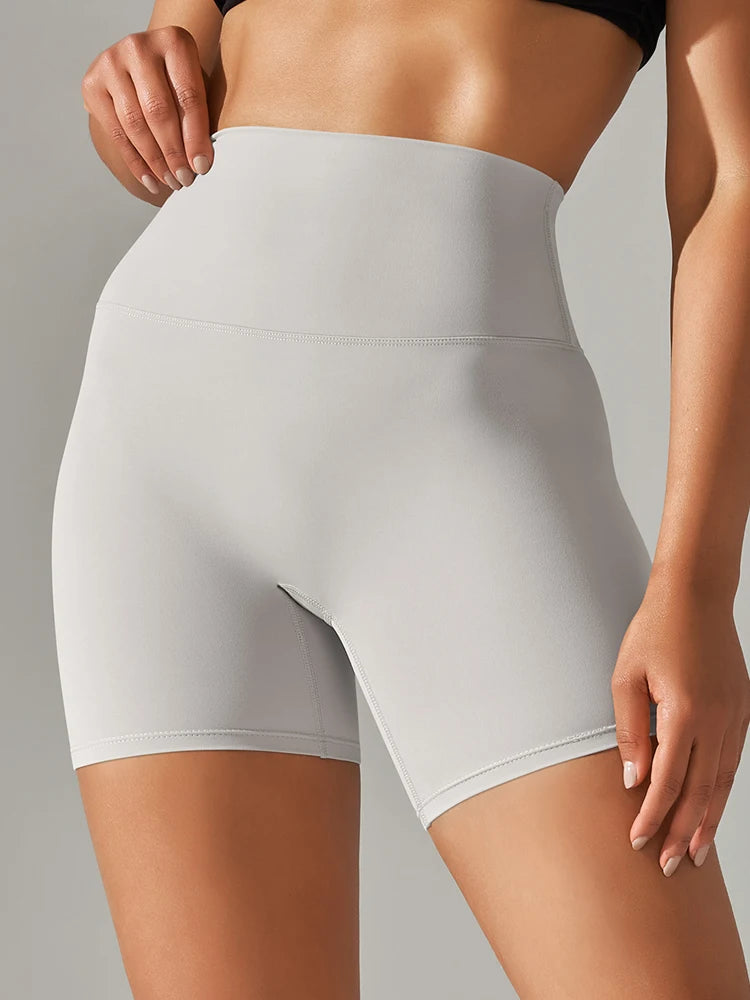 Short de sport pour femme, legging de yoga, short de fitness taille haute, anti-squat, séchage rapide, idéal pour le cyclisme et la salle de sport.