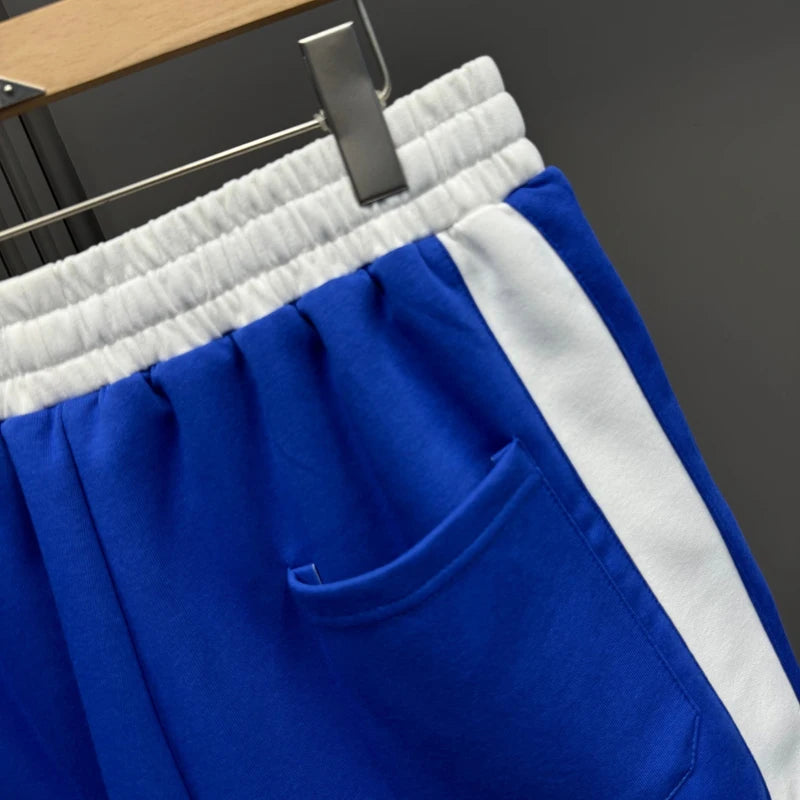 Splice Color Stripe Quick Dry Basketball Shorts Men Women Summer Loose Sports Drawstring Black Blue Sports Shortpants