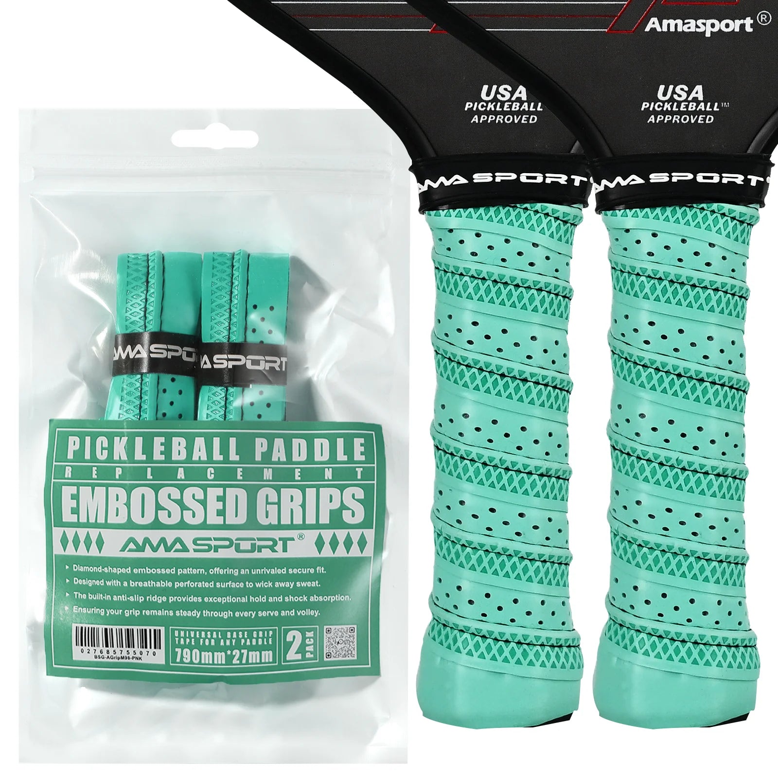 Non-Slip Pickleball Paddle Grip Tape,Moisture-Wicking Pickball Replacement Grip, Premium Pickleball Racket Replacement Grip Wrap