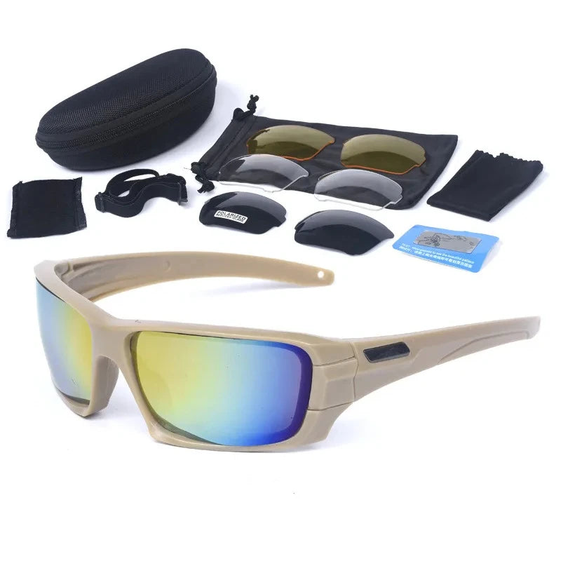 Tactical Pickleball Glasses - 4 Interchangeable Lens Sports Eyewear