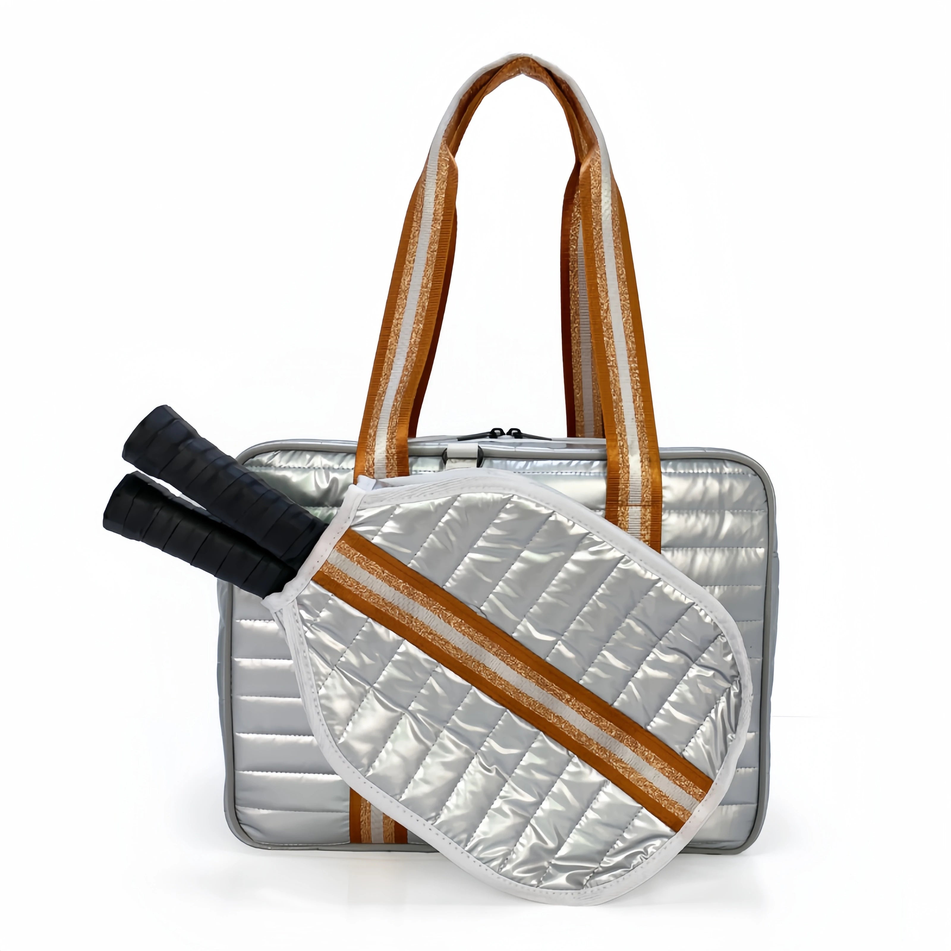 Neoprene Pickleball Bag for Women Quilted Puffer Pickleball Paddle Bag Pickle ball Racquet Bag  Large Pickleball Racket Sling