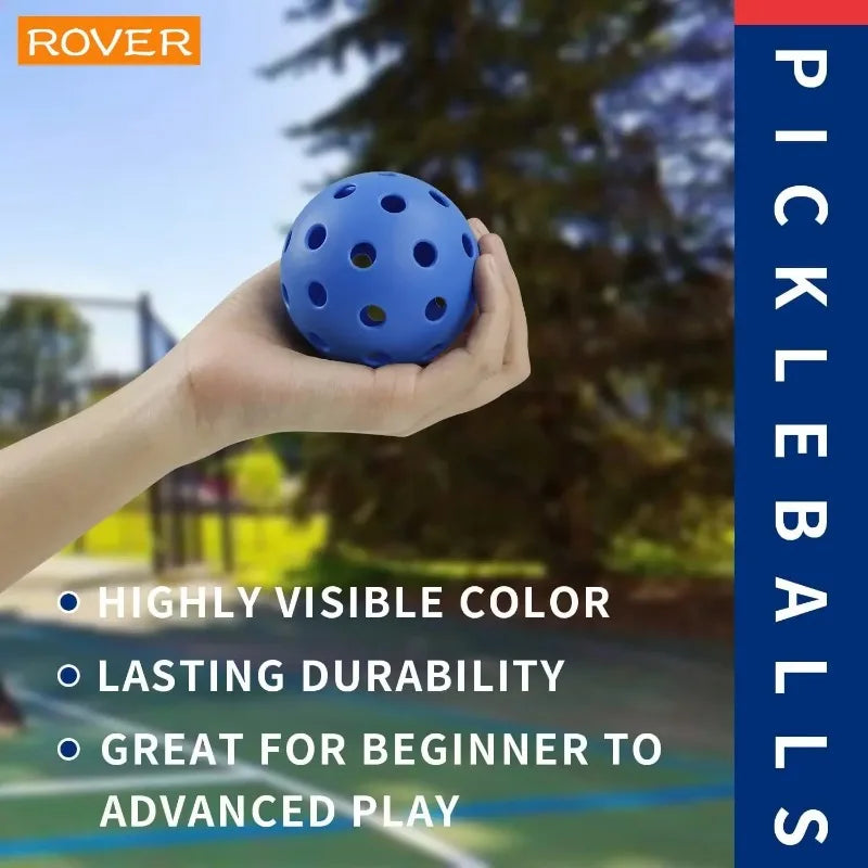 6/12pcs Indoor Pickleball Balls 40 Holes Colorful and Durable Pickleballs 72mm Training Ball Practice Entertainment Pickleball