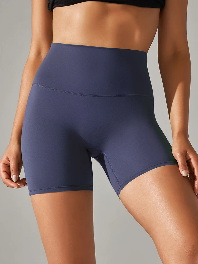 Short de sport pour femme, legging de yoga, short de fitness taille haute, anti-squat, séchage rapide, idéal pour le cyclisme et la salle de sport.