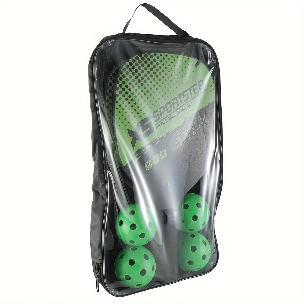 Pickleball Paddles Set of 2 Paddle for Pickleball and Ball Set Beginners Pros