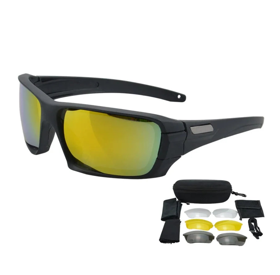 Tactical Pickleball Glasses - 4 Interchangeable Lens Sports Eyewear