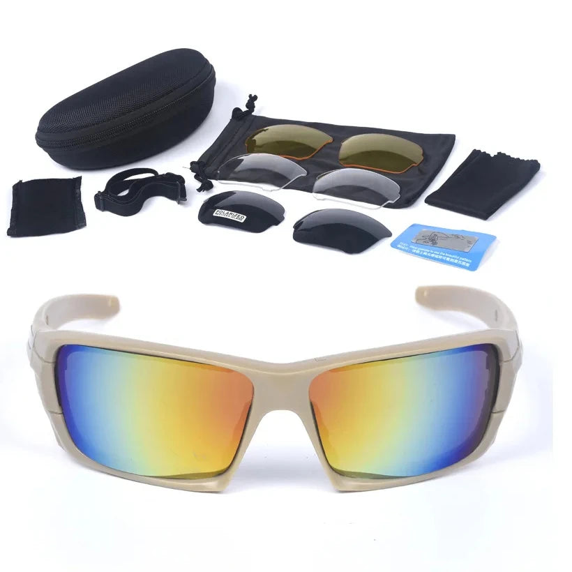 Tactical Pickleball Glasses - 4 Interchangeable Lens Sports Eyewear