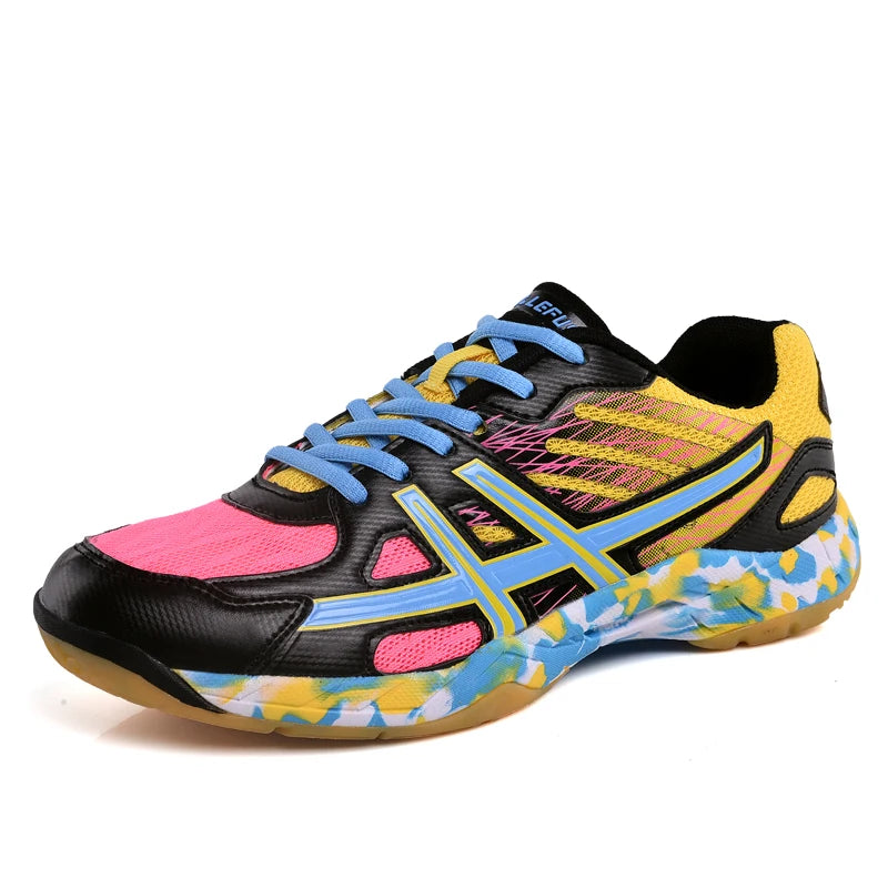 Chaussures de sport pour femmes et hommes, chaussures de badminton professionnelles, chaussures de tennis confortables et respirantes, chaussures de volley-ball amortissantes pour hommes