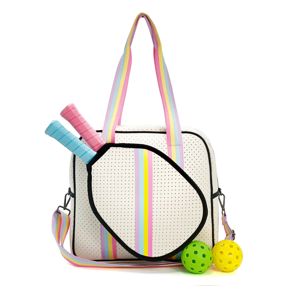 Neoprene Pickleball Bag for Women Quilted Puffer Pickleball Paddle Bag Pickle ball Racquet Bag  Large Pickleball Racket Sling
