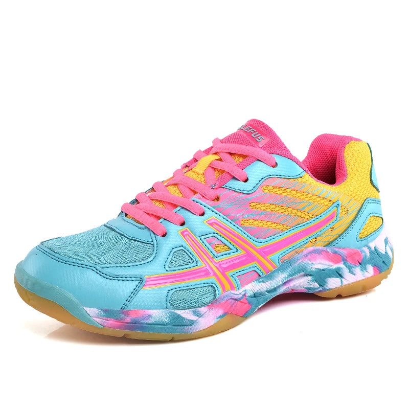 Chaussures de sport pour femmes et hommes, chaussures de badminton professionnelles, chaussures de tennis confortables et respirantes, chaussures de volley-ball amortissantes pour hommes