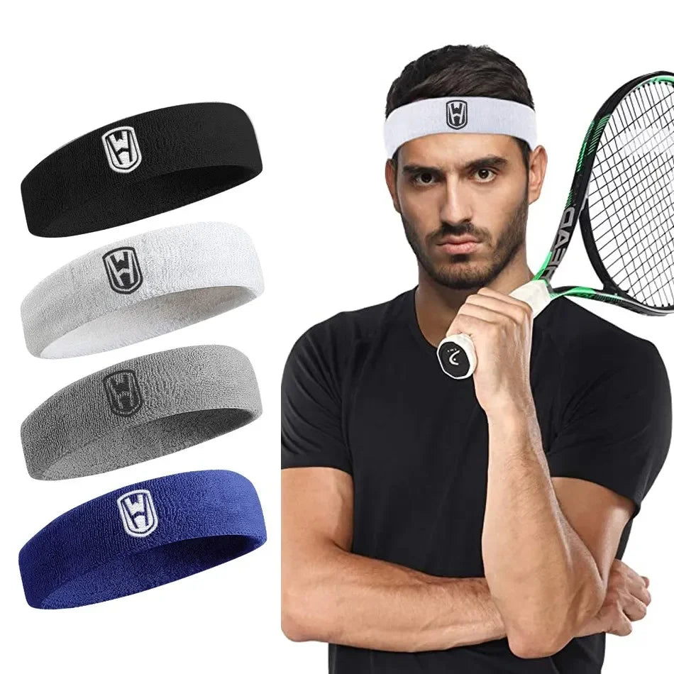 WOSWEIR - Bandeau de sport en coton élastique, idéal pour femmes et hommes (basketball, gym, fitness, volley-ball, tennis).