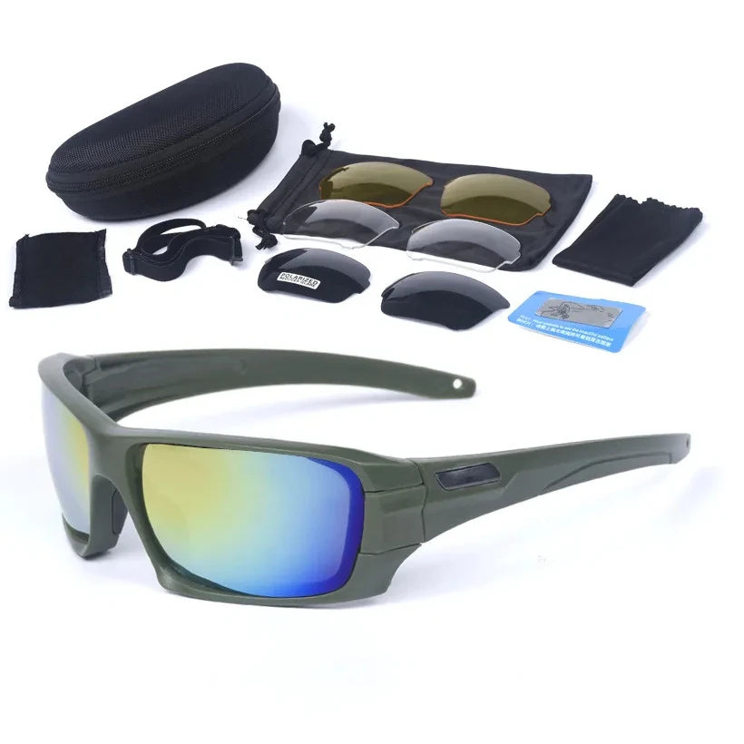 Tactical Pickleball Glasses - 4 Interchangeable Lens Sports Eyewear
