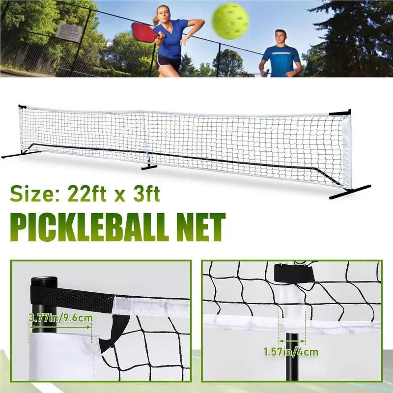 Filet de pickleball réglementaire, taille réglementaire, pour système de filet de pickleball portable, accessoires d'entraînement sportif portables.