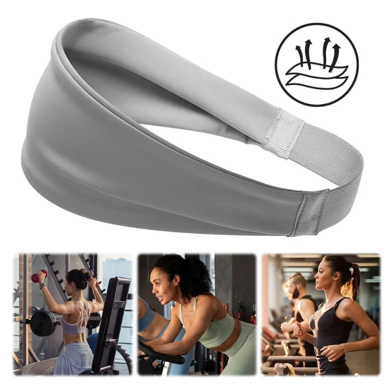 Bandeau de sport absorbant la transpiration pour le yoga, la course à pied, le fitness, le basketball, le cyclisme et le football (hommes et femmes). Antidérapant.