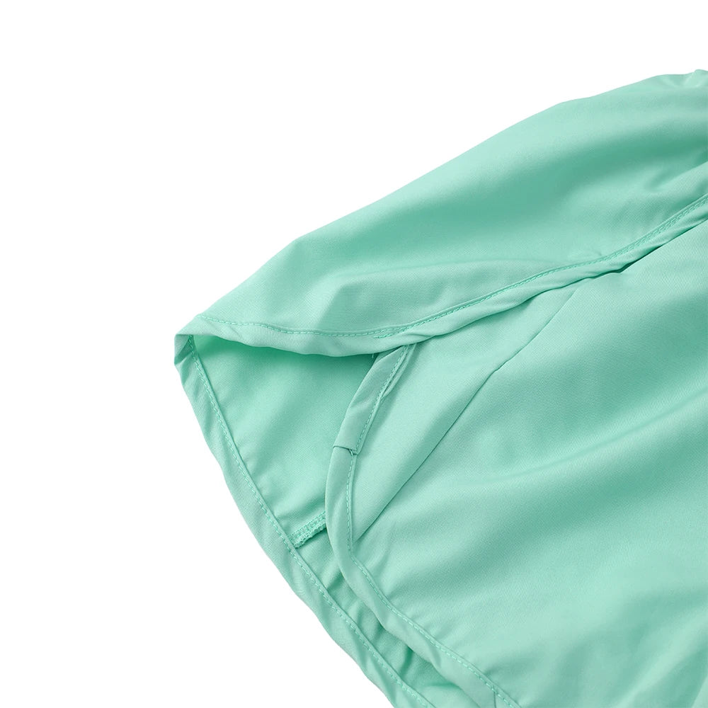 Short de sport pour femme, taille haute, idéal pour la course, avec poches et séchage rapide. Short de gym élastique.