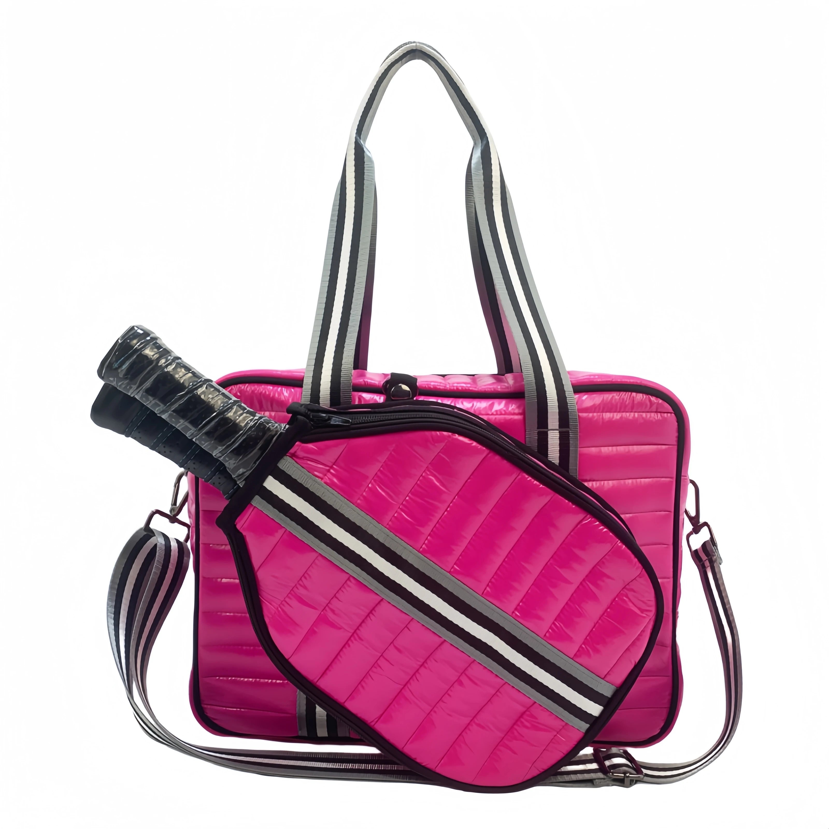Neoprene Pickleball Bag for Women Quilted Puffer Pickleball Paddle Bag Pickle ball Racquet Bag  Large Pickleball Racket Sling
