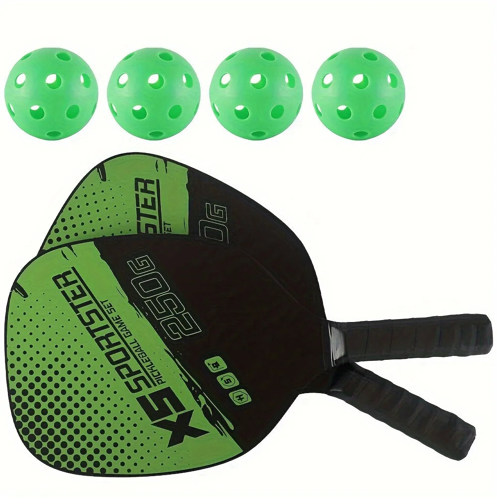 Pickleball Paddles Set of 2 Paddle for Pickleball and Ball Set Beginners Pros