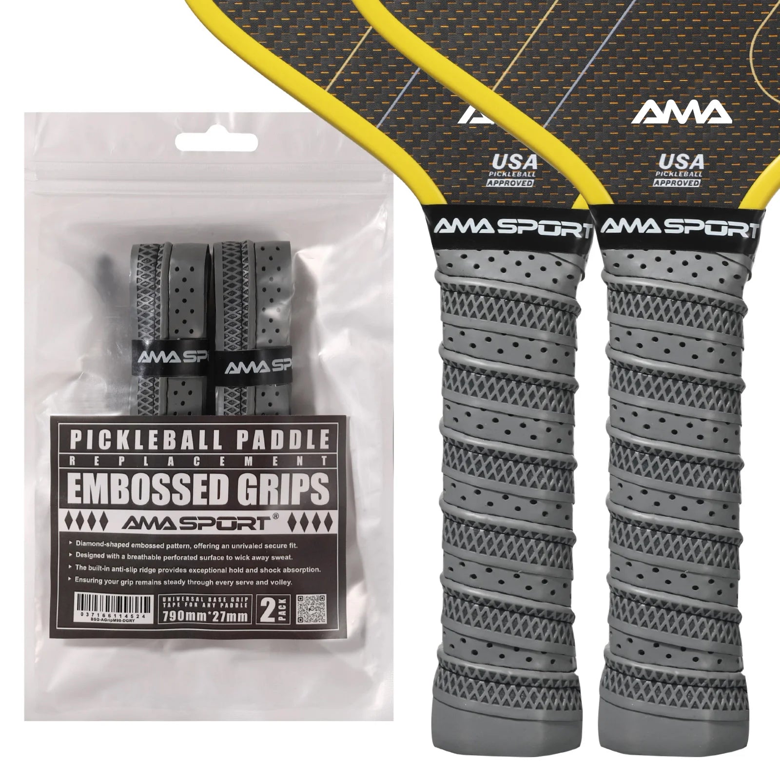 Non-Slip Pickleball Paddle Grip Tape,Moisture-Wicking Pickball Replacement Grip, Premium Pickleball Racket Replacement Grip Wrap