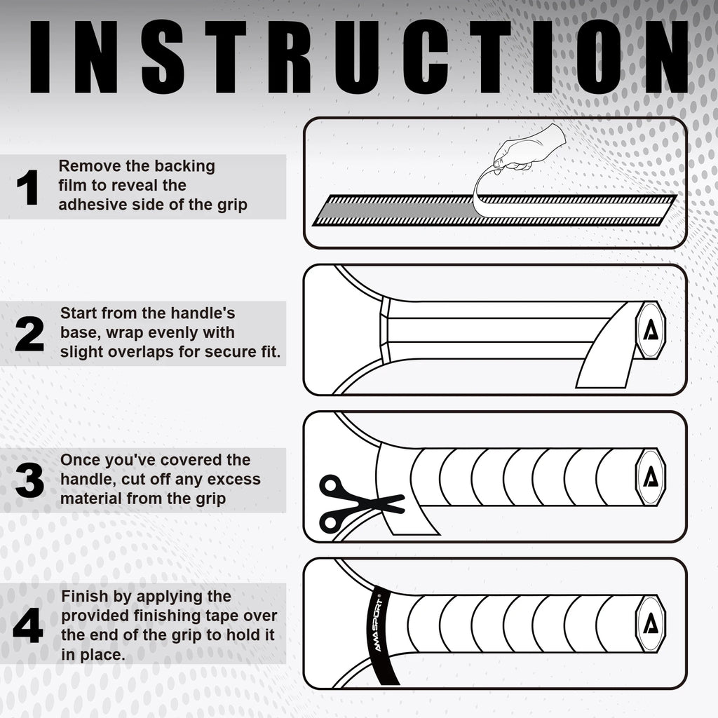 AMA SPORT 2 Grips/Pack Raquette de Pickleball Surgrip Poignée Poignée Professionnelle Antidérapante Accessoires de Pickleball