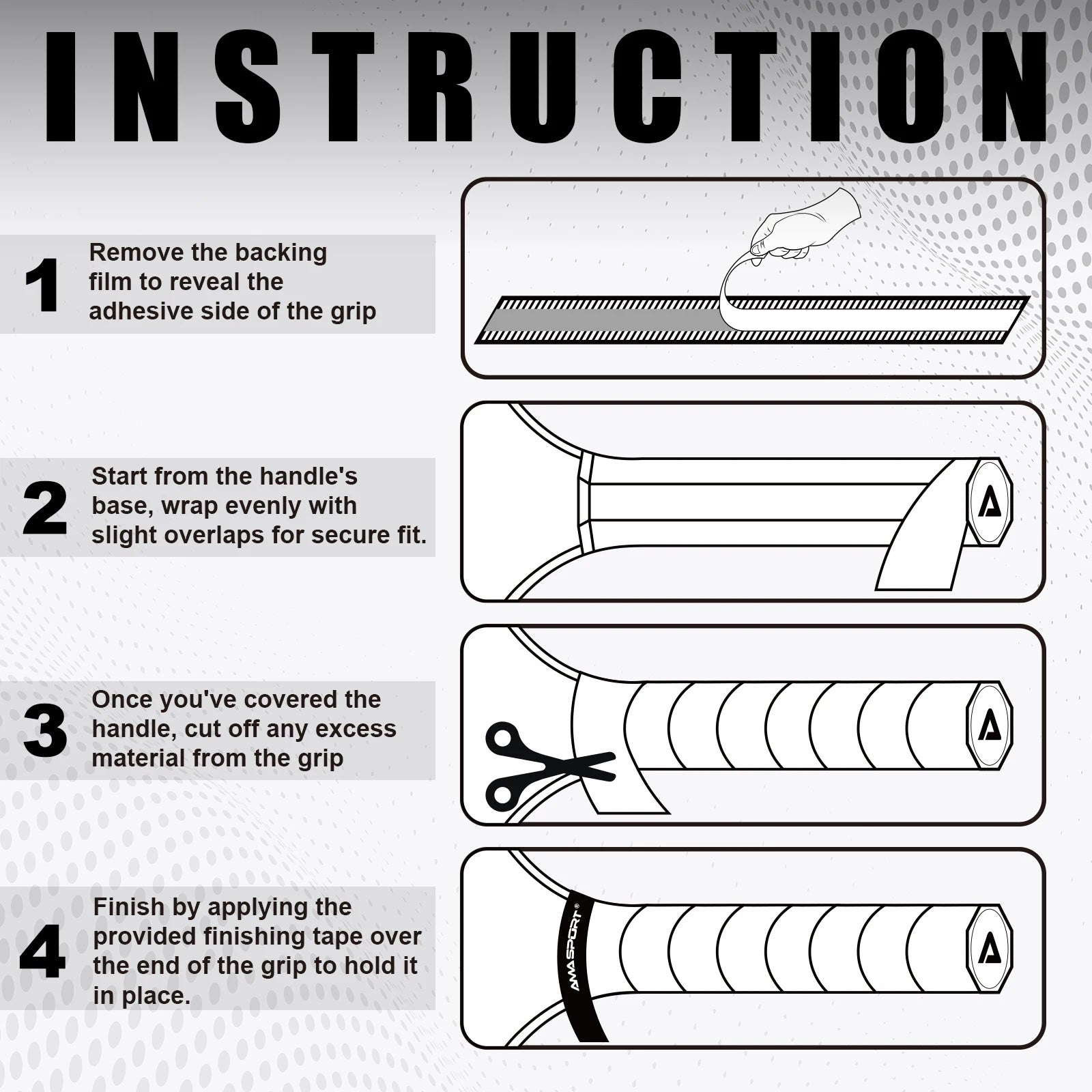 AMA SPORRT 2 Grips/Pack Pickleball Paddle Racket Overgrip Handle Grip Professional Anti-slip Rackets Pickleball Accessories