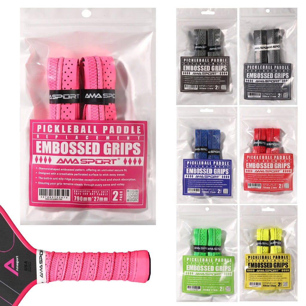 AMA SPORT 2 Grips/Pack Raquette de Pickleball Surgrip Poignée Poignée Professionnelle Antidérapante Accessoires de Pickleball