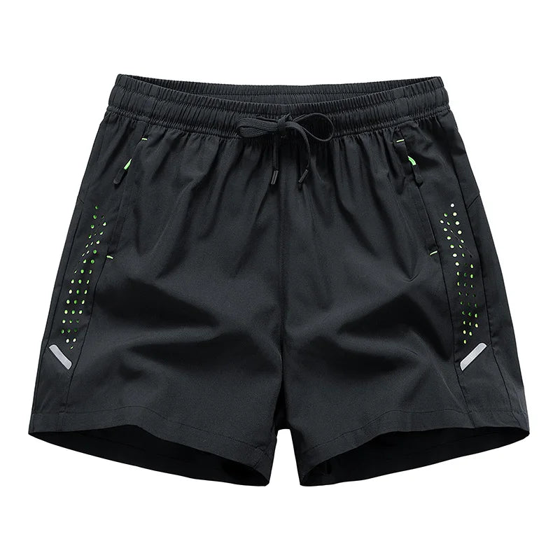 Short à séchage rapide pour homme, short d'entraînement de 12,5 cm, vêtement de sport pour homme, short de course à cordon, pantalon de fitness et de gym respirant avec trou.