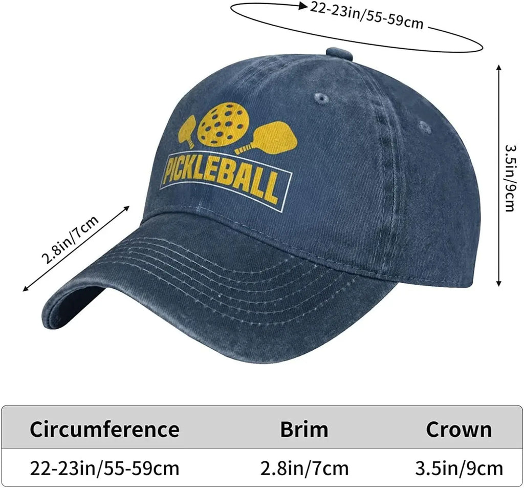 Casquette de baseball bleue pour homme, idéale pour les amateurs de pickleball.