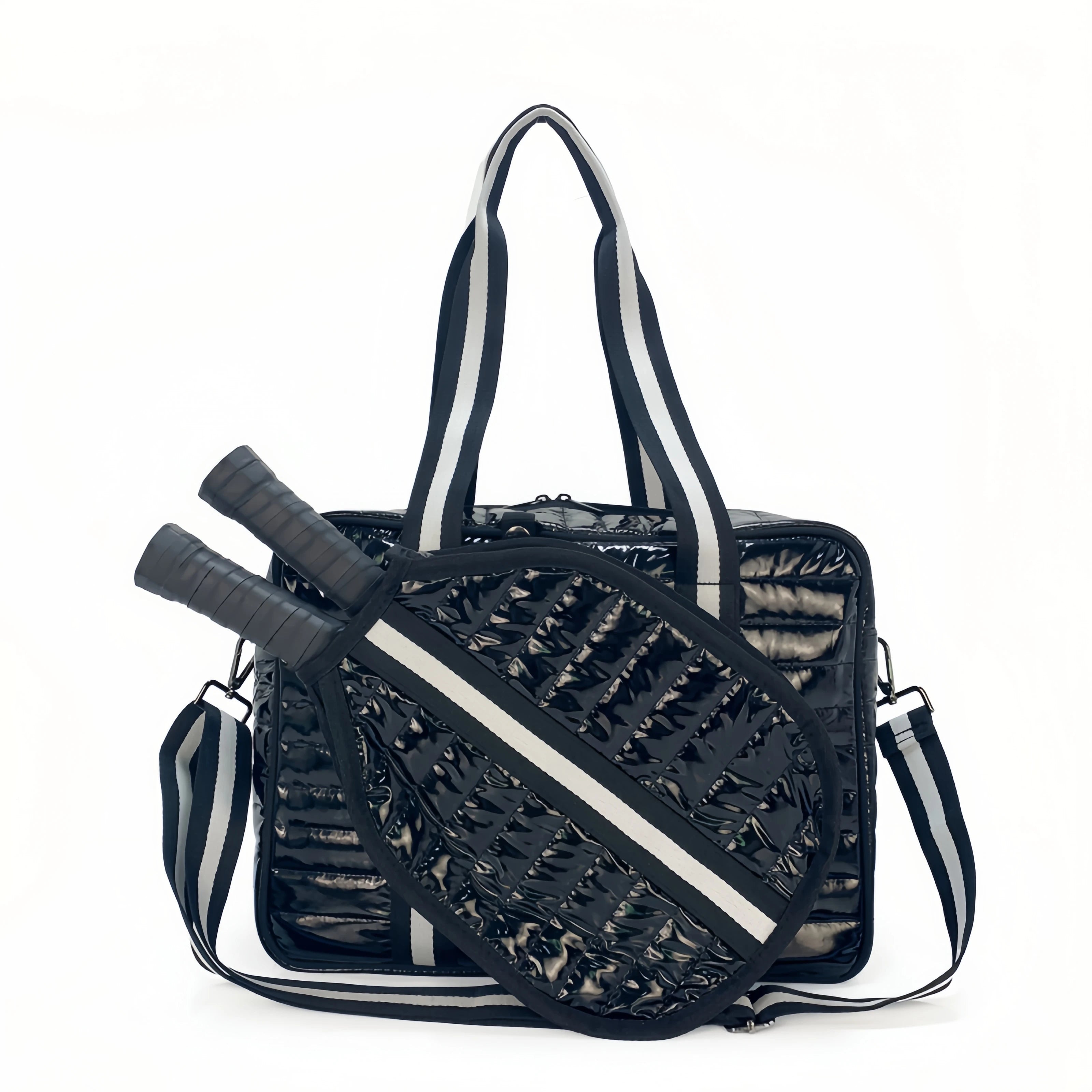 Neoprene Pickleball Bag for Women Quilted Puffer Pickleball Paddle Bag Pickle ball Racquet Bag  Large Pickleball Racket Sling