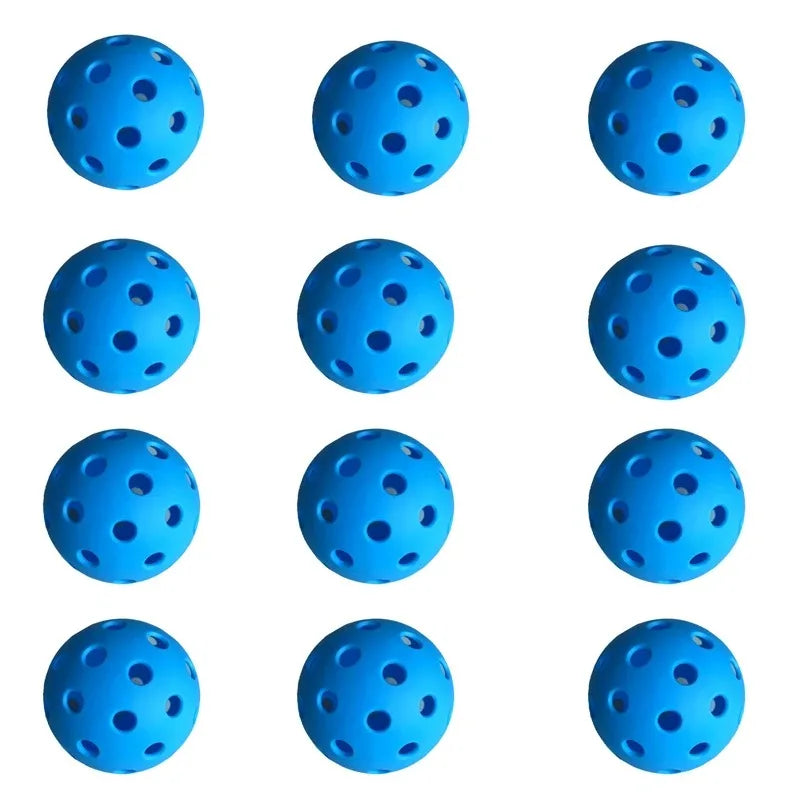 6/12pcs Indoor Pickleball Balls 40 Holes Colorful and Durable Pickleballs 72mm Training Ball Practice Entertainment Pickleball
