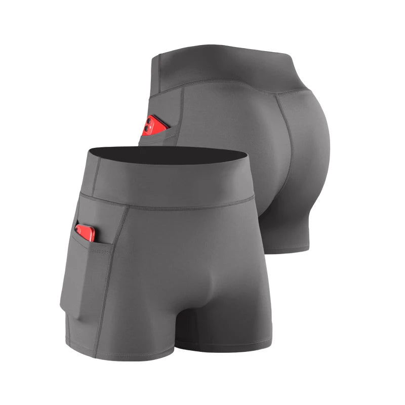 Men's Basic Quick Dry Sport Shorts Solid Color Breathable Moisture Wicking Athletic Boxer Briefs for Running Workout Fitness