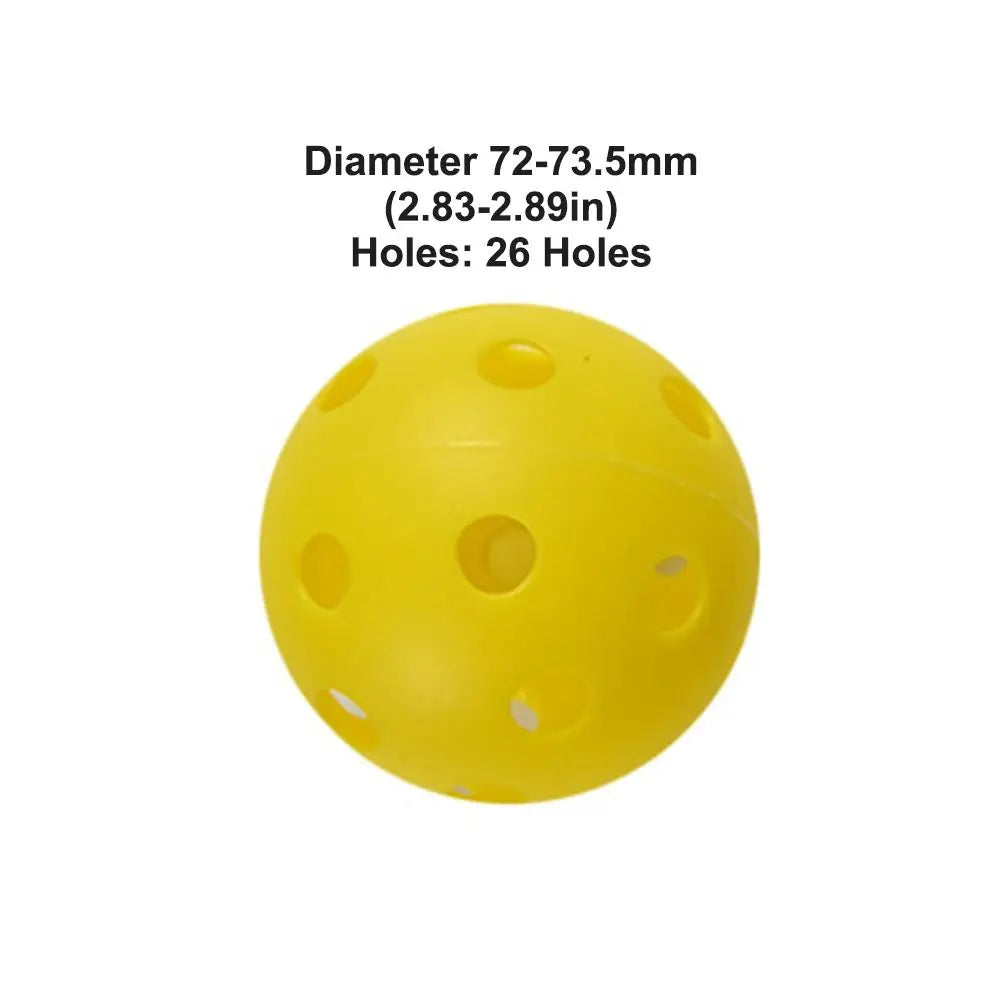 6pcs Portable 26 Holes Pickleball Balls Balanced PVC Pickle Balls with Bag True Flight High Bounce Competition Ball Indoor
