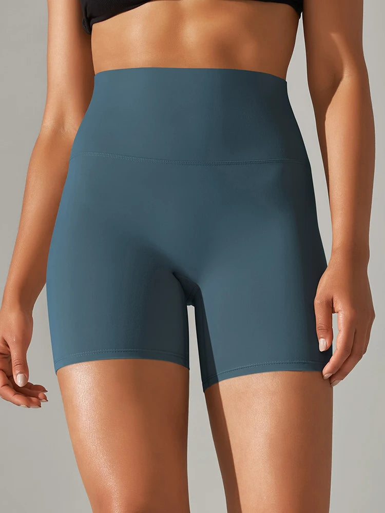 Short de sport pour femme, legging de yoga, short de fitness taille haute, anti-squat, séchage rapide, idéal pour le cyclisme et la salle de sport.
