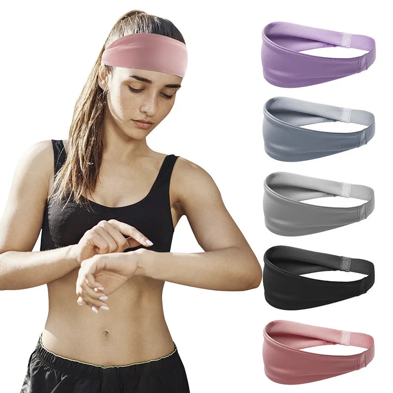 Bandeau de sport absorbant la transpiration pour le yoga, la course à pied, le fitness, le basketball, le cyclisme et le football (hommes et femmes). Antidérapant.
