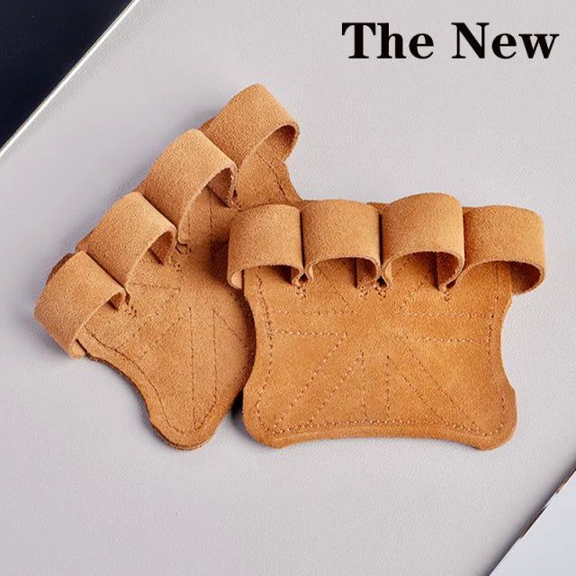 Leather Weight Lifting Training Gloves Palm Protection Women Men Fitness Sports Gymnastics Grips  Pull Ups Weightlifting Workout