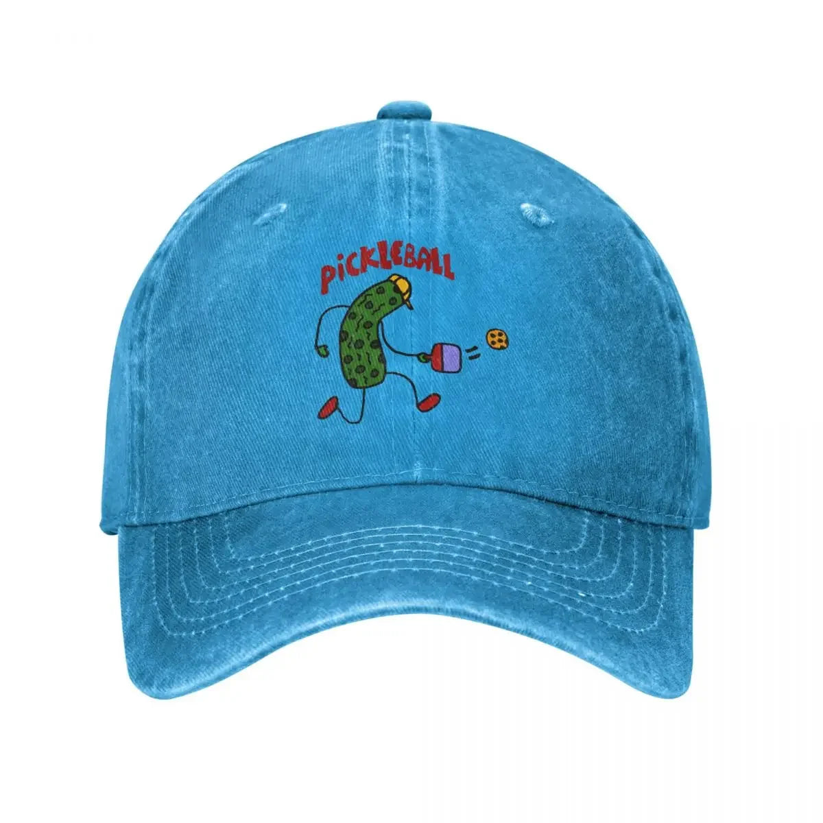 Funny Pickle Playing Pickleball Jeans cap