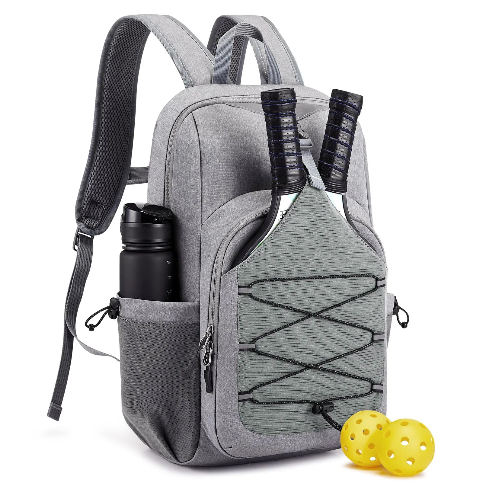 Portable Racket Rucksack Hiking Pickleball Rackets Backpack Large Capacity Pickleball Paddle Bag Nightlight Traveling Outing Bag