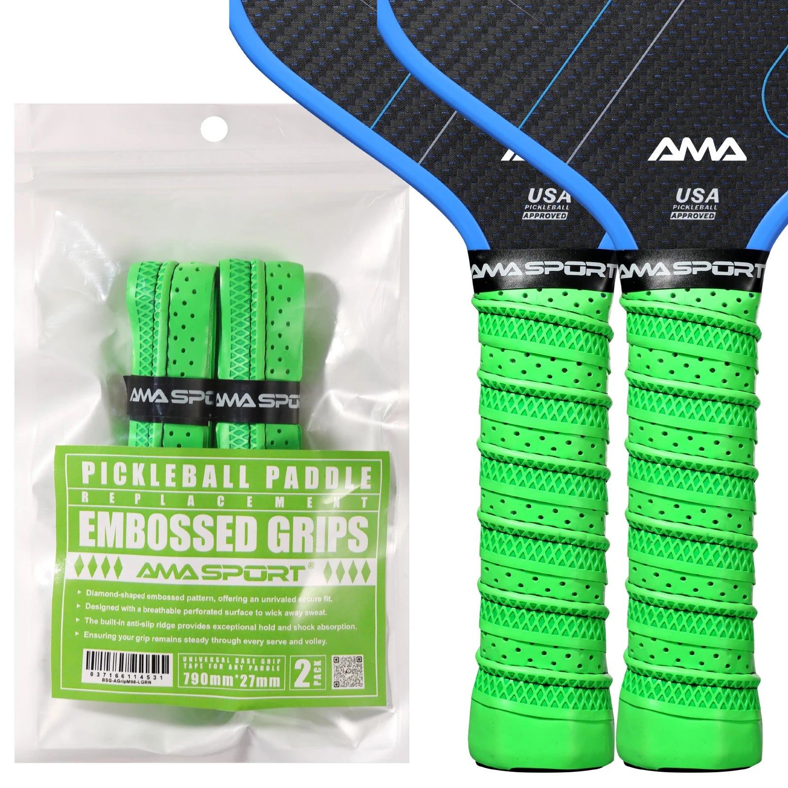 Non-Slip Pickleball Paddle Grip Tape,Moisture-Wicking Pickball Replacement Grip, Premium Pickleball Racket Replacement Grip Wrap