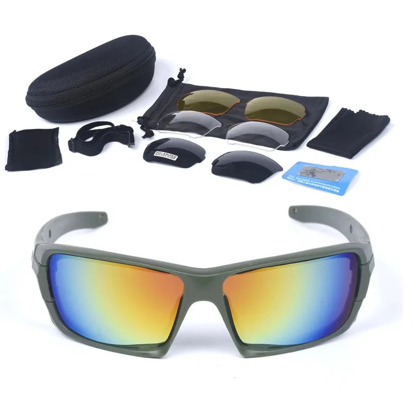 Tactical Pickleball Glasses - 4 Interchangeable Lens Sports Eyewear