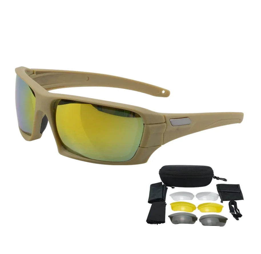 Tactical Pickleball Glasses - 4 Interchangeable Lens Sports Eyewear