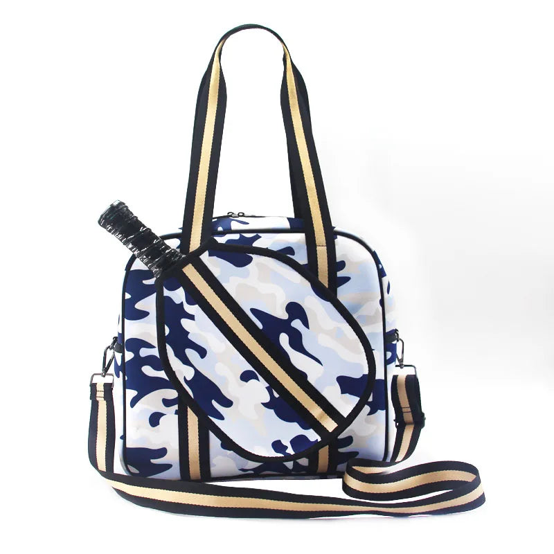 Neoprene Pickleball Bag for Women Quilted Puffer Pickleball Paddle Bag Pickle ball Racquet Bag  Large Pickleball Racket Sling