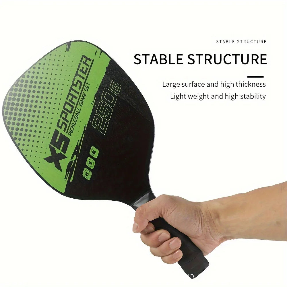 Pickleball Paddles Set of 2 Paddle for Pickleball and Ball Set Beginners Pros