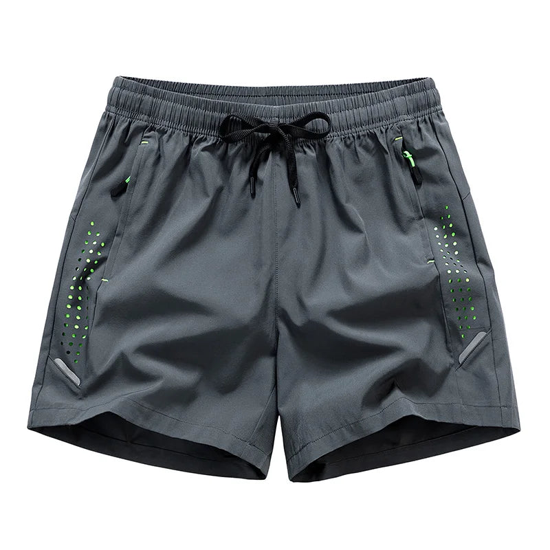 Short à séchage rapide pour homme, short d'entraînement de 12,5 cm, vêtement de sport pour homme, short de course à cordon, pantalon de fitness et de gym respirant avec trou.