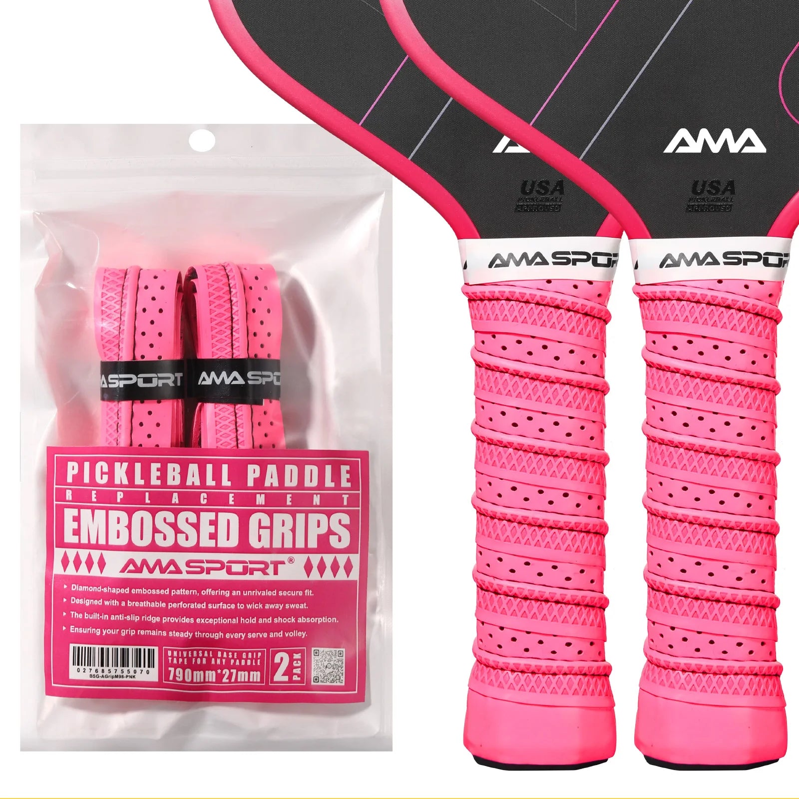 Non-Slip Pickleball Paddle Grip Tape,Moisture-Wicking Pickball Replacement Grip, Premium Pickleball Racket Replacement Grip Wrap